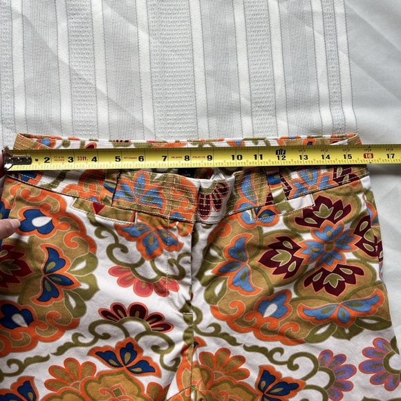 Y2K J.Crew City Fit Stretch Chino Floral Pants Women’s 8 Retro Preppy Trousers - Picture 5 of 12
